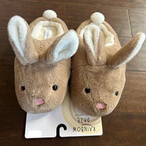 New Womens Faux Fur Slippers New Bunny Easter Beige Off White